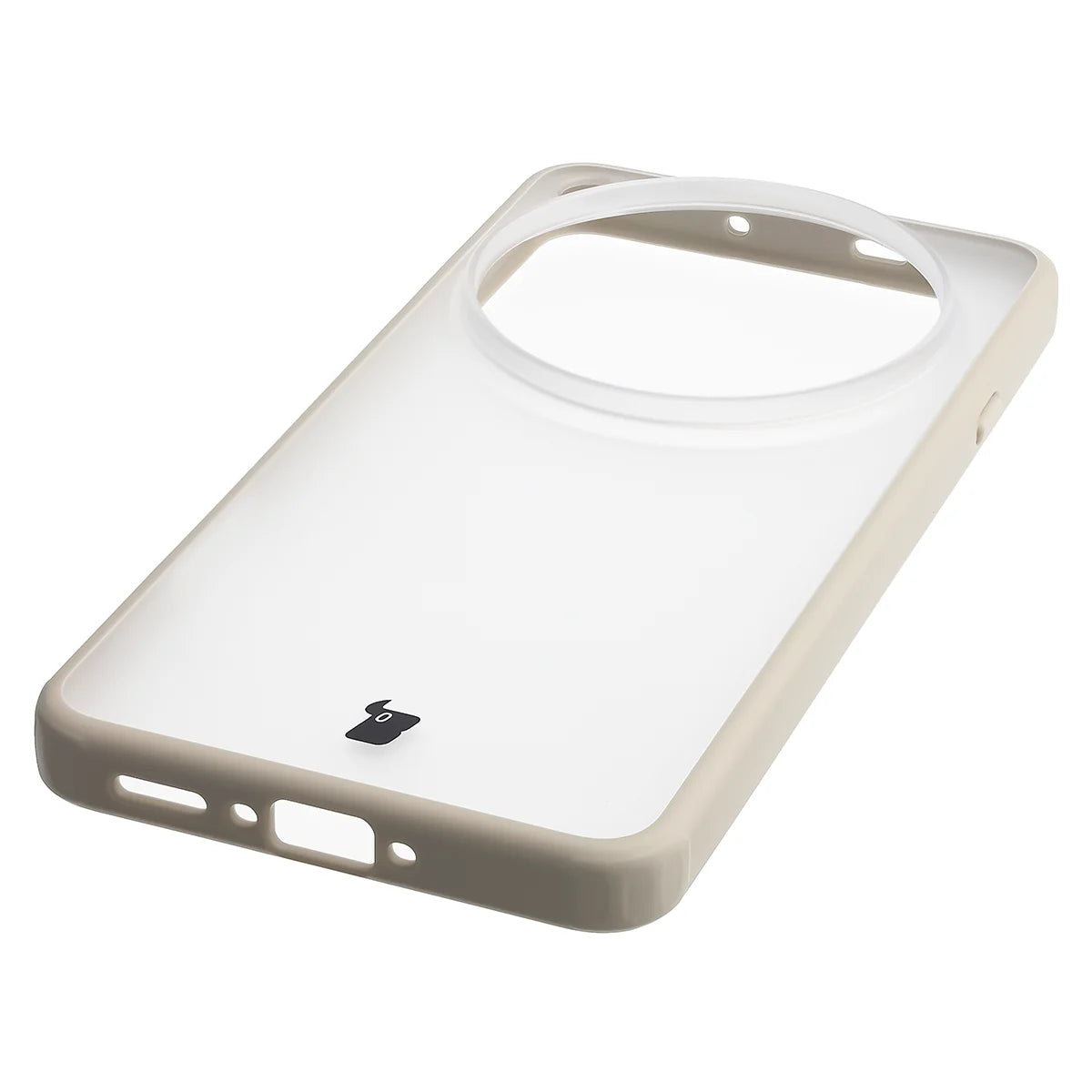 Handyhülle für Oppo Find X9 Ultra, Bizon Case Angelo, Semitransparent mit beigem Rahmen