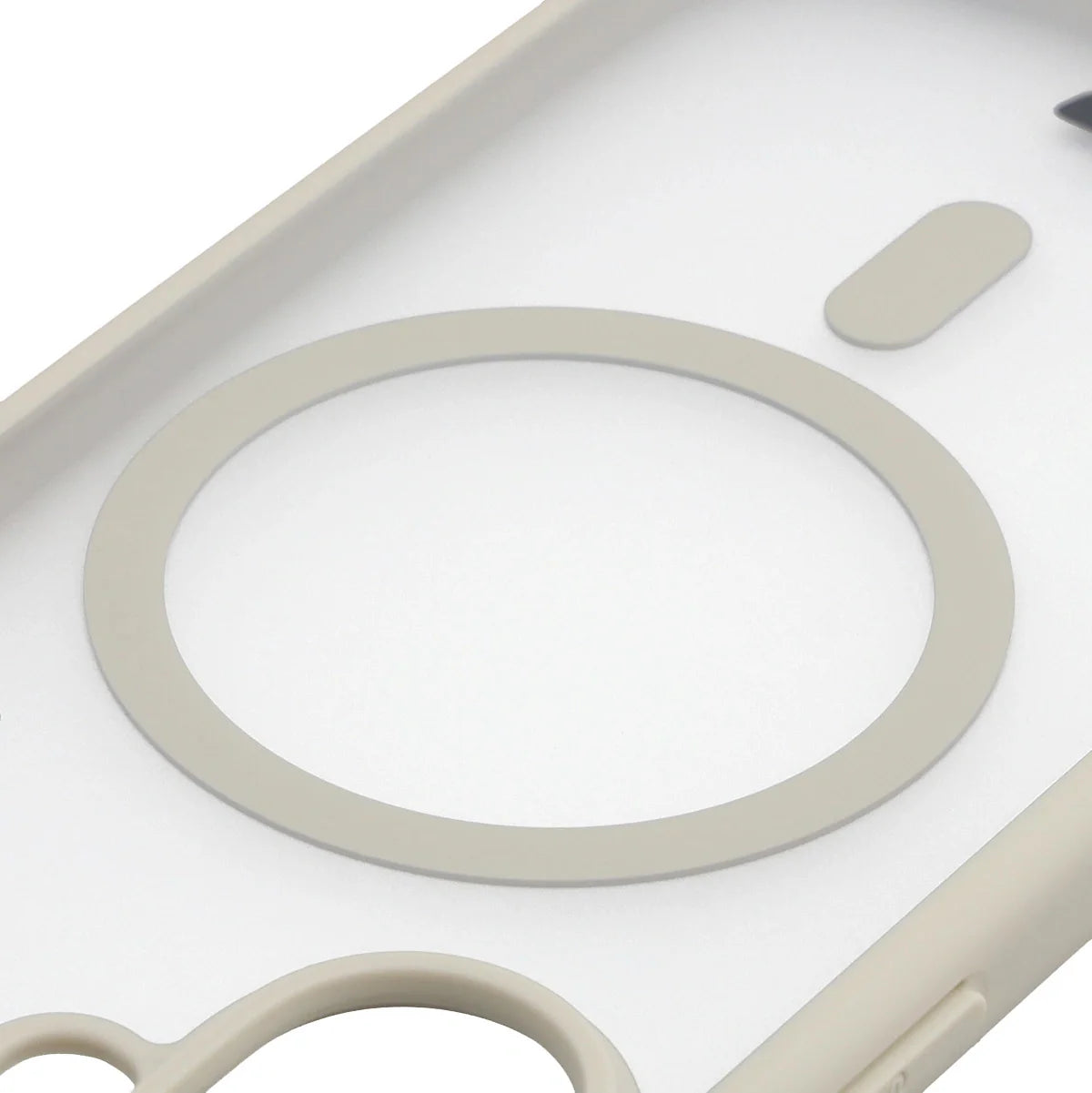 Schutzhülle mit Magnetring + gehärtetem Glas für iPhone 17, Bizon MatteO Pack, Getönt-Beige