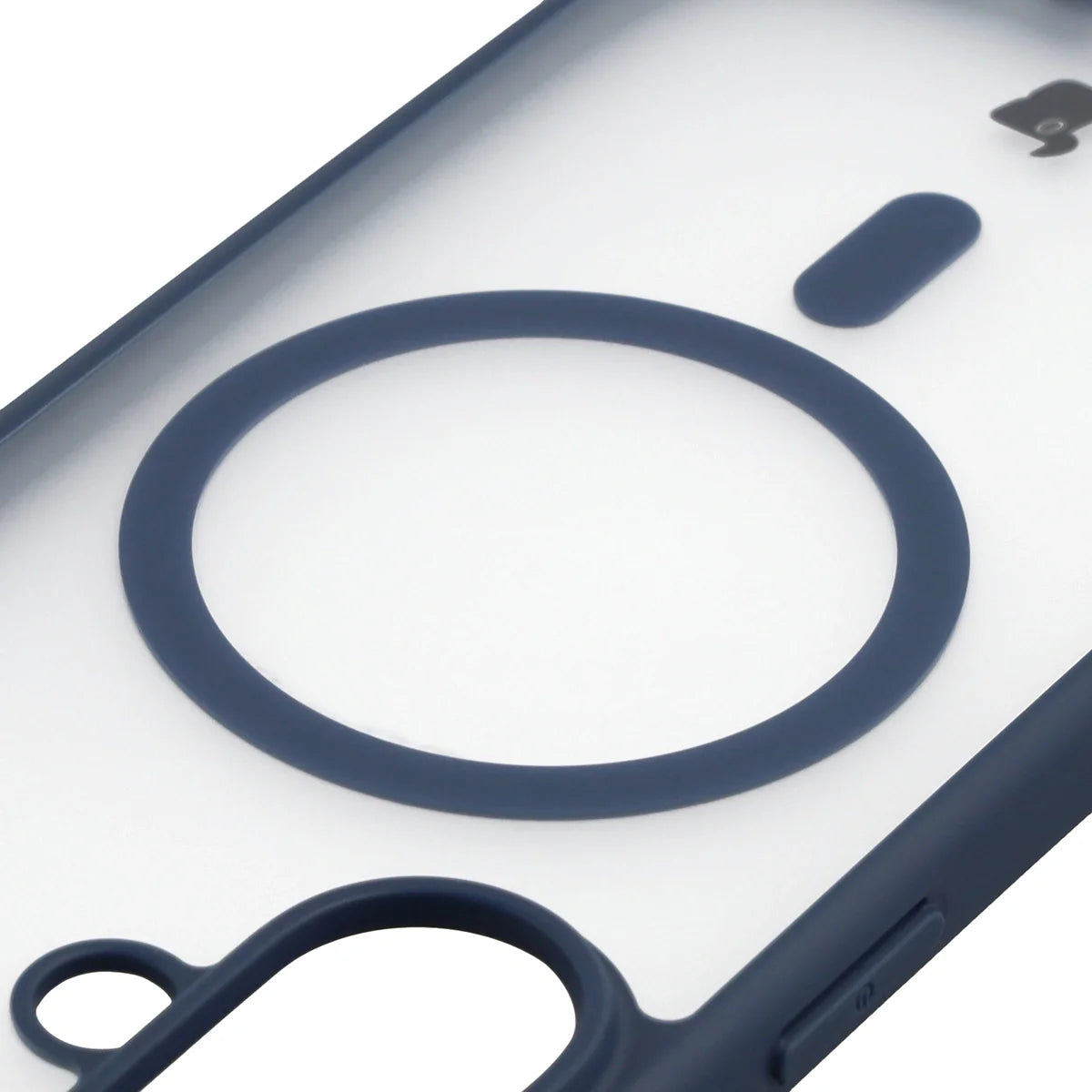 Schutzhülle mit Magnetring + gehärtetem Glas für iPhone 17, Bizon MatteO Pack, Getönt-Dunkelblau