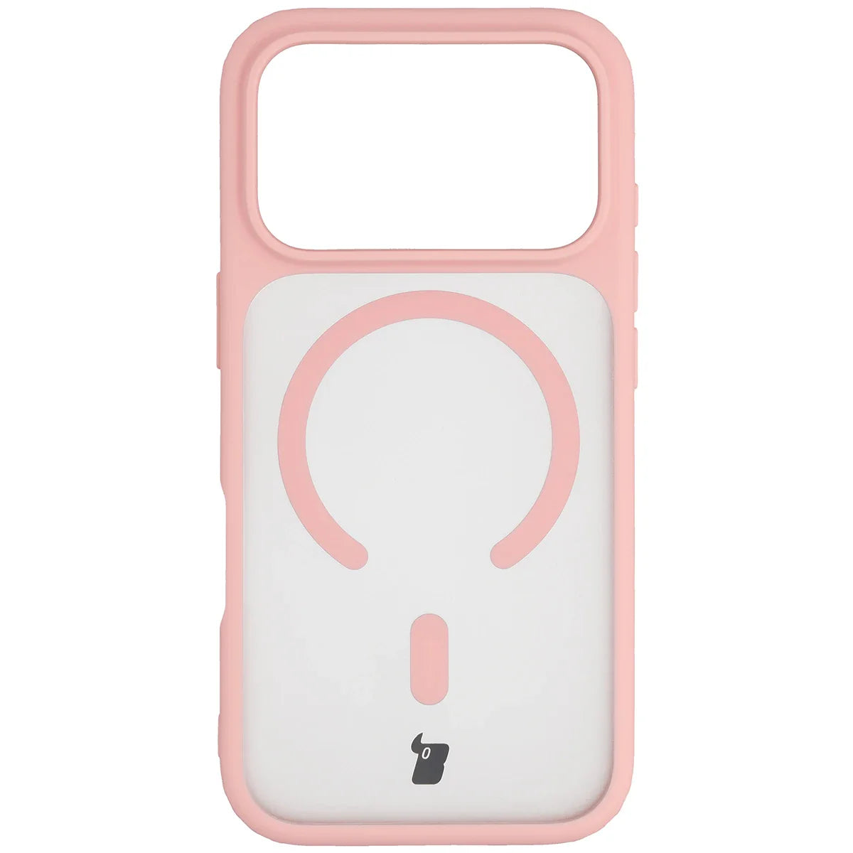 Schutzhülle mit Magnetring + gehärtetem Glas für iPhone 17 Pro, Bizon MatteO Pack, Getönt-Hellrosa