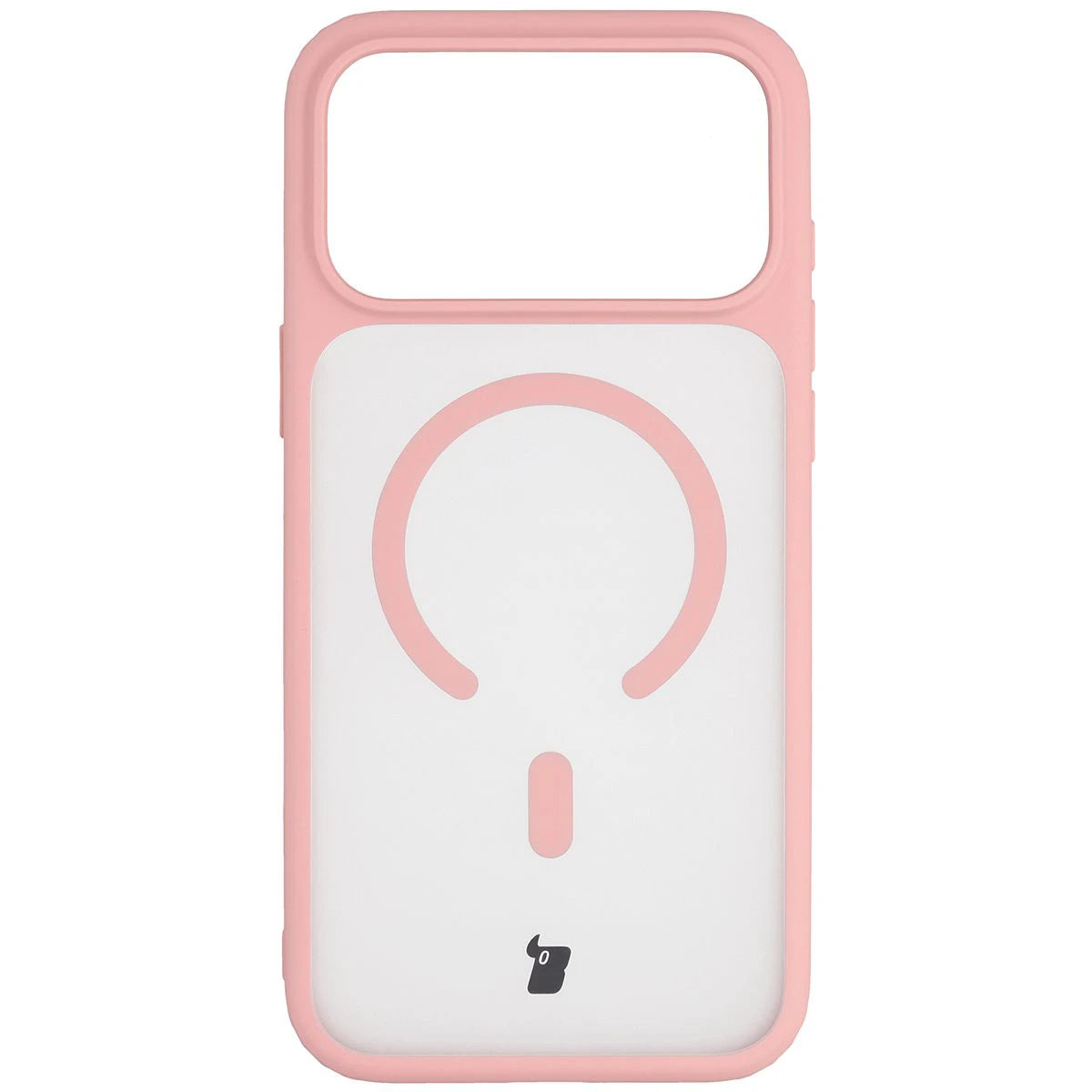 Schutzhülle mit Magnetring + gehärtetem Glas für iPhone 17 Pro Max, Bizon MatteO Pack, Getönt-Hellrosa