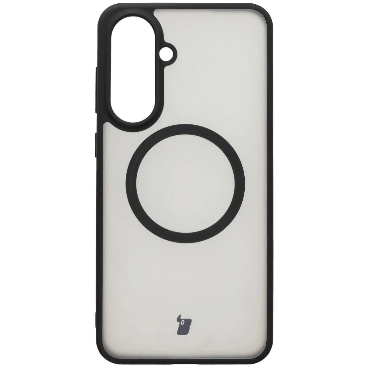 Schutzhülle mit Magnetring + gehärtetem Glas Bizon MatteO Pack für Galaxy A56 5G, Getönt-Schwarz