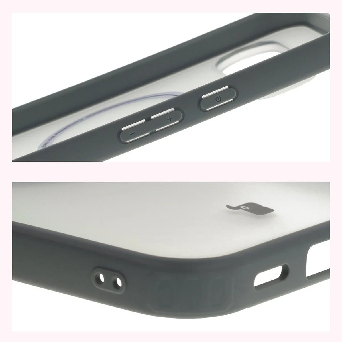 Schutzhülle mit Magnetring + gehärtetem Glas Bizon MatteO Pack für Google Pixel 10 Pro XL, Getönt-Grau