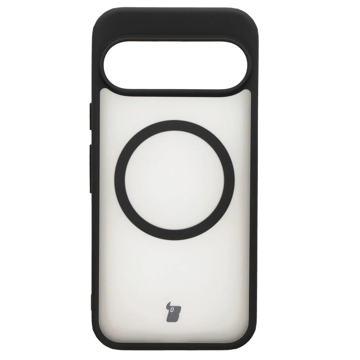 Schutzhülle mit Magnetring + gehärtetem Glas für Google Pixel 9 / 9 Pro, Bizon MatteO Pack, Getönt-Schwarz