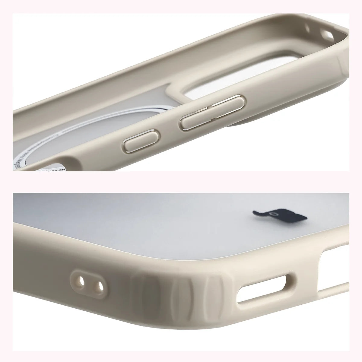 Schutzhülle mit Magnetring + gehärtetem Glas für Honor 600 5G / 600 Pro 5G, Bizon MatteO Pack, Getönt-Beige