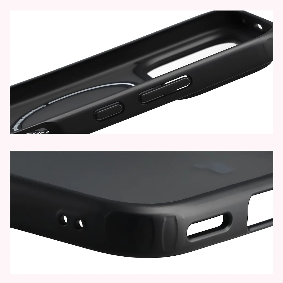 Schutzhülle mit Magnetring + gehärtetem Glas für Honor 600 5G / 600 Pro 5G, Bizon MatteO Pack, Getönt-Schwarz