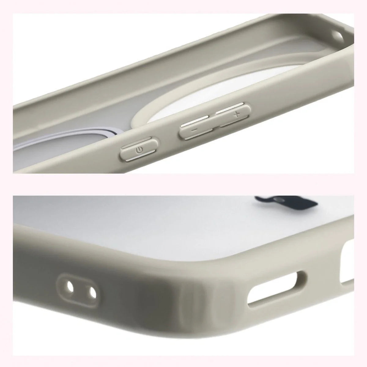 Schutzhülle mit Magnetring + gehärtetem Glas Bizon MatteO Pack für Honor Magic8 Lite, Getönt-Beige