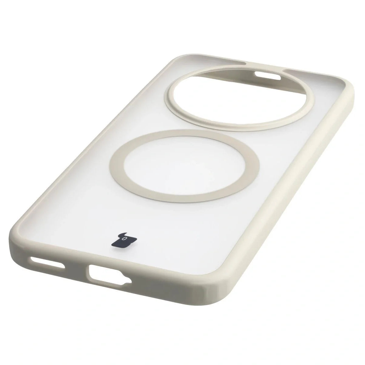 Schutzhülle mit Magnetring + gehärtetem Glas Bizon MatteO Pack für Honor Magic8 Lite, Getönt-Beige