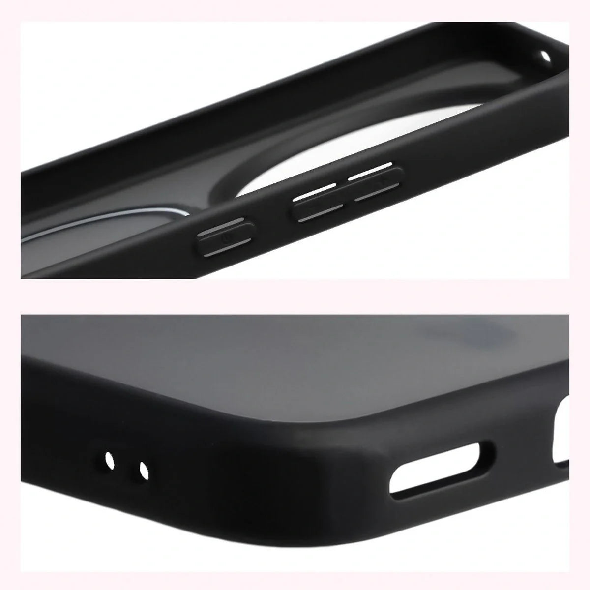 Schutzhülle mit Magnetring + gehärtetem Glas für Honor Magic8 Lite, Bizon MatteO Pack, Getönt-Schwarz