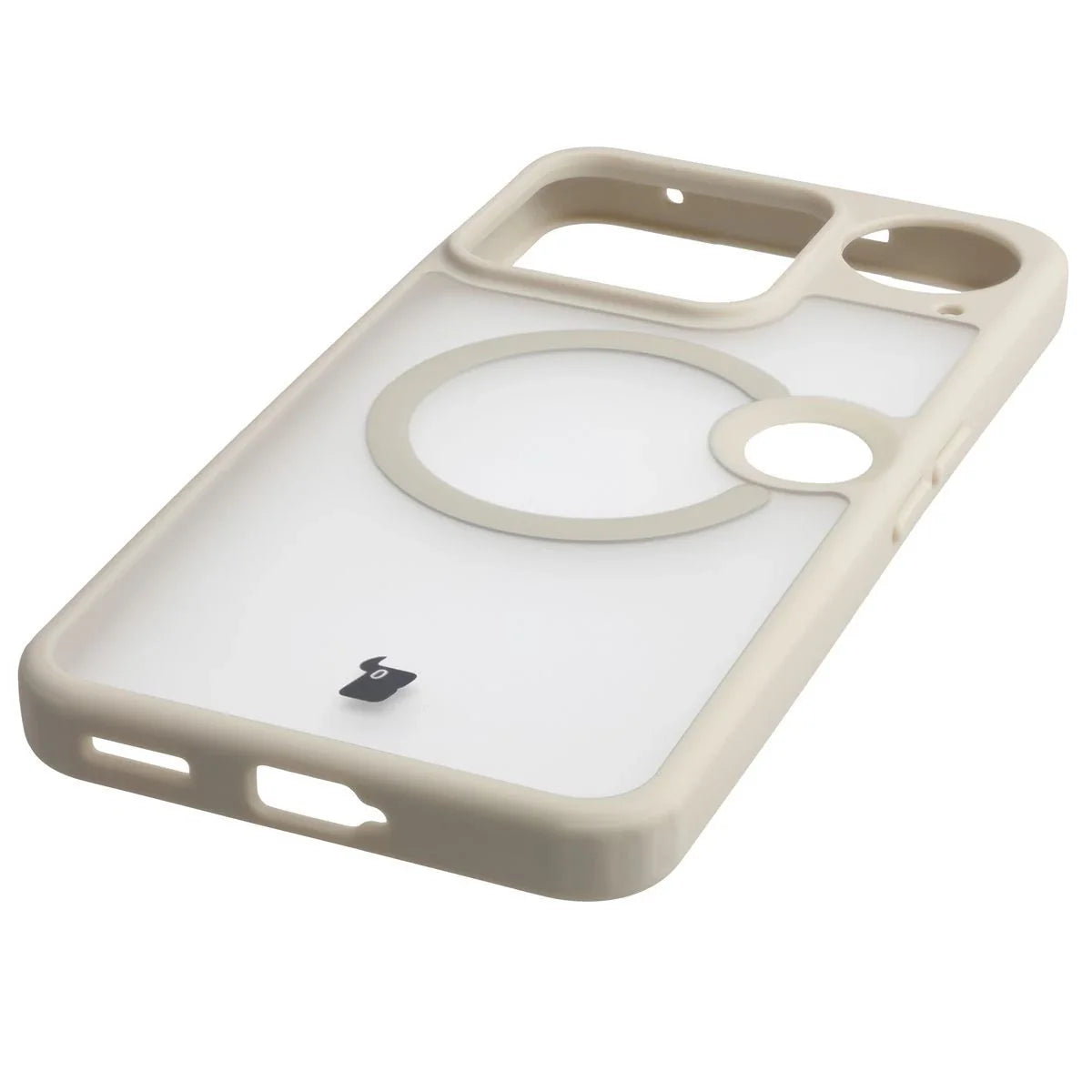 Schutzhülle mit Magnetring + gehärtetem Glas für Nothing Phone (3), Bizon MatteO Pack, Getönt-Beige