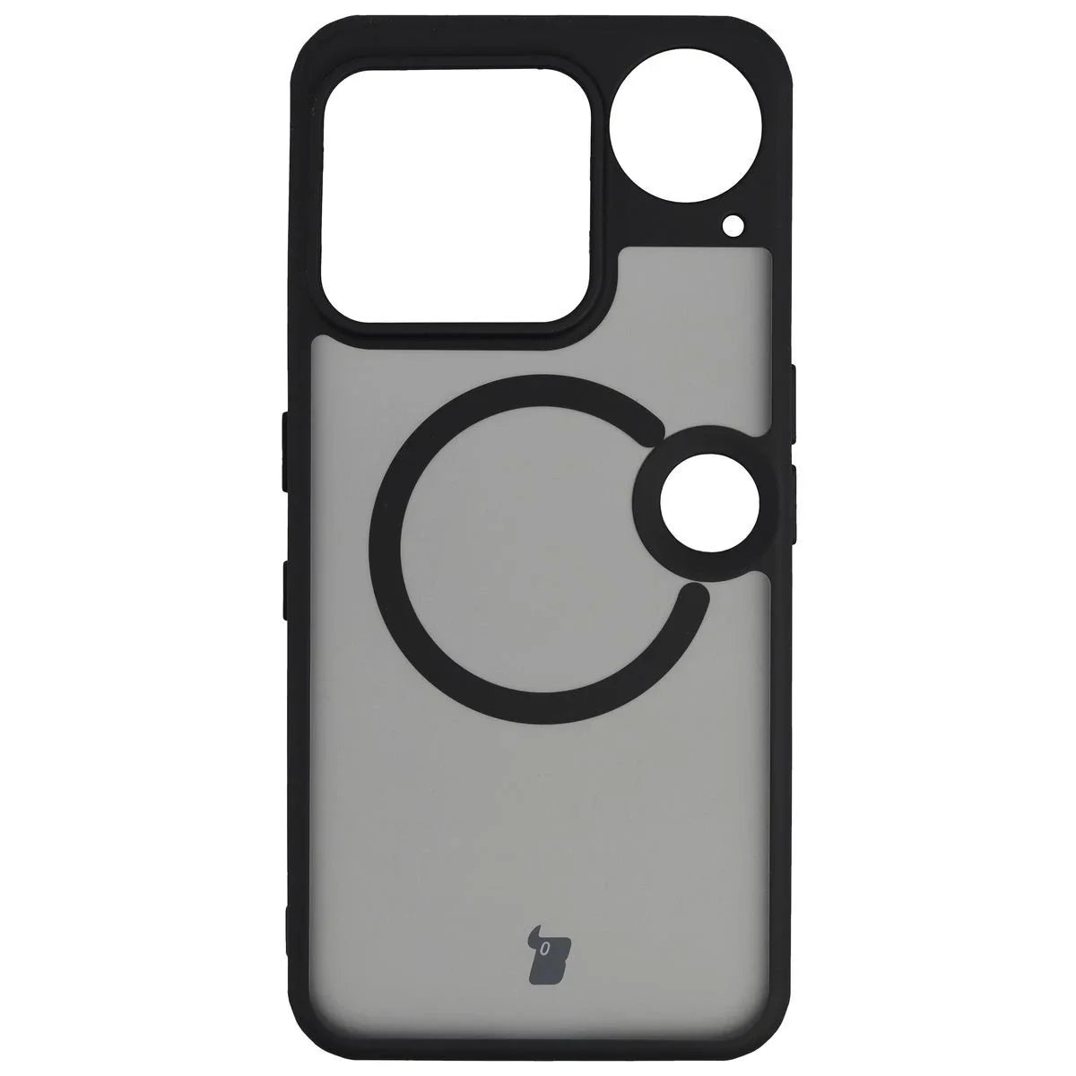 Schutzhülle mit Magnetring + gehärtetem Glas für Nothing Phone (3), Bizon MatteO Pack, Getönt-Schwarz