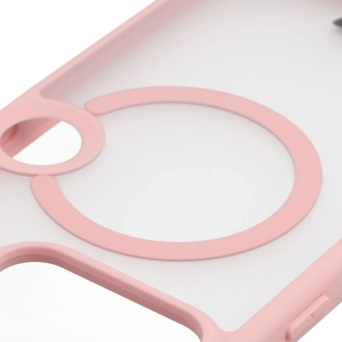 Schutzhülle mit Magnetring + gehärtetem Glas für Nothing Phone (3), Bizon MatteO Pack, Getönt-Hellrosa