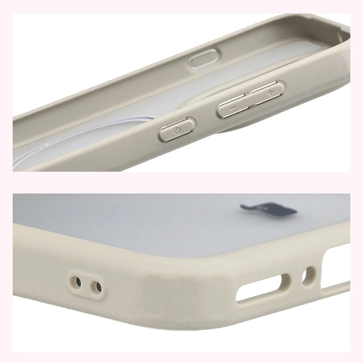 Schutzhülle mit Magnetring + gehärtetem Glas Bizon MatteO Pack für Oppo Find X9, Getönt-Beige