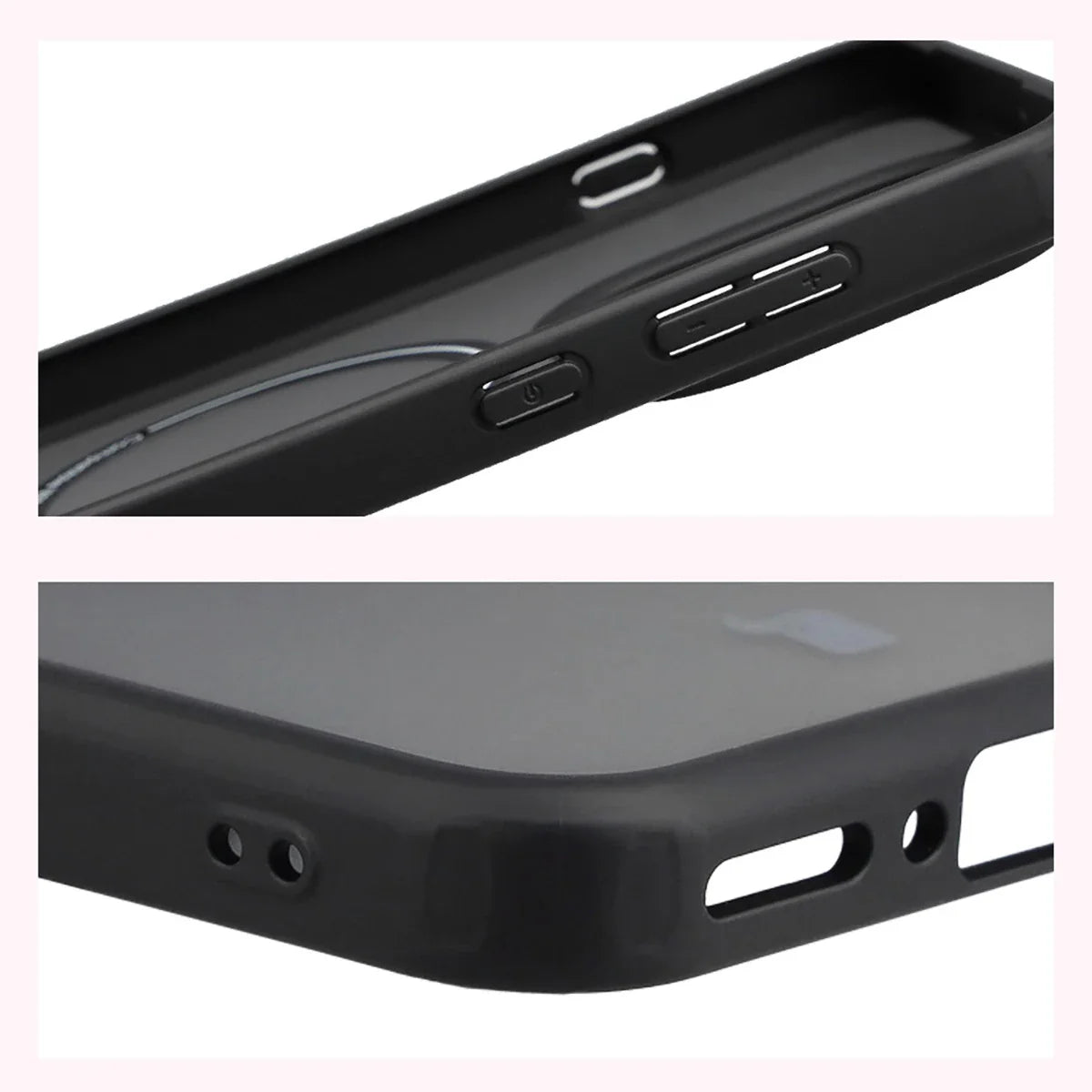 Schutzhülle mit Magnetring + gehärtetem Glas Bizon MatteO Pack für Oppo Find X9, Getönt-Schwarz