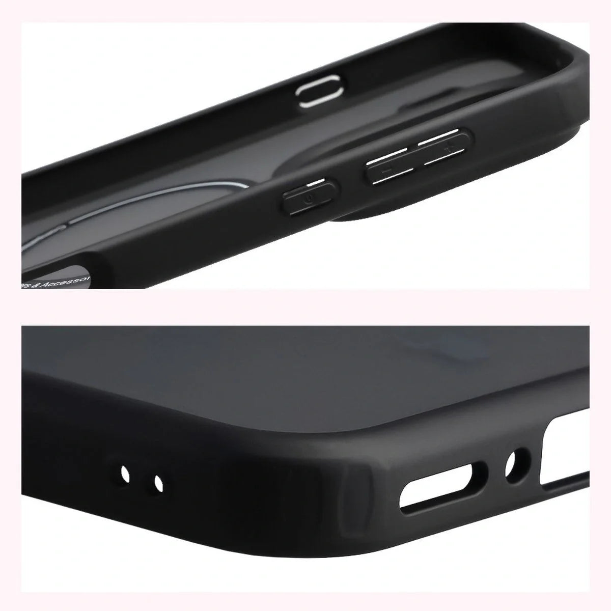 Schutzhülle mit Magnetring + gehärtetem Glas für Oppo Find X9 Pro, Bizon MatteO Pack, Getönt-Schwarz