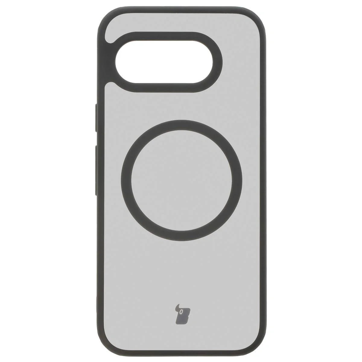 Schutzhülle mit Magnetring + gehärtetem Glas Bizon MatteO Pack für Google Pixel 9a, Getönt-Schwarz