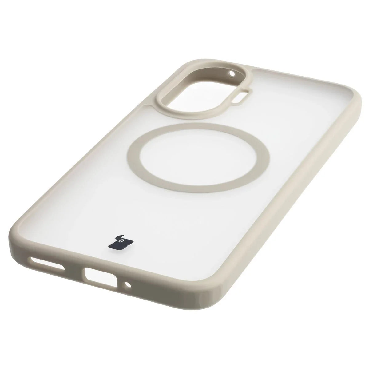 Schutzhülle mit Magnetring + gehärtetem Glas für Xiaomi POCO F7, Bizon MatteO Pack, Getönt-Beige