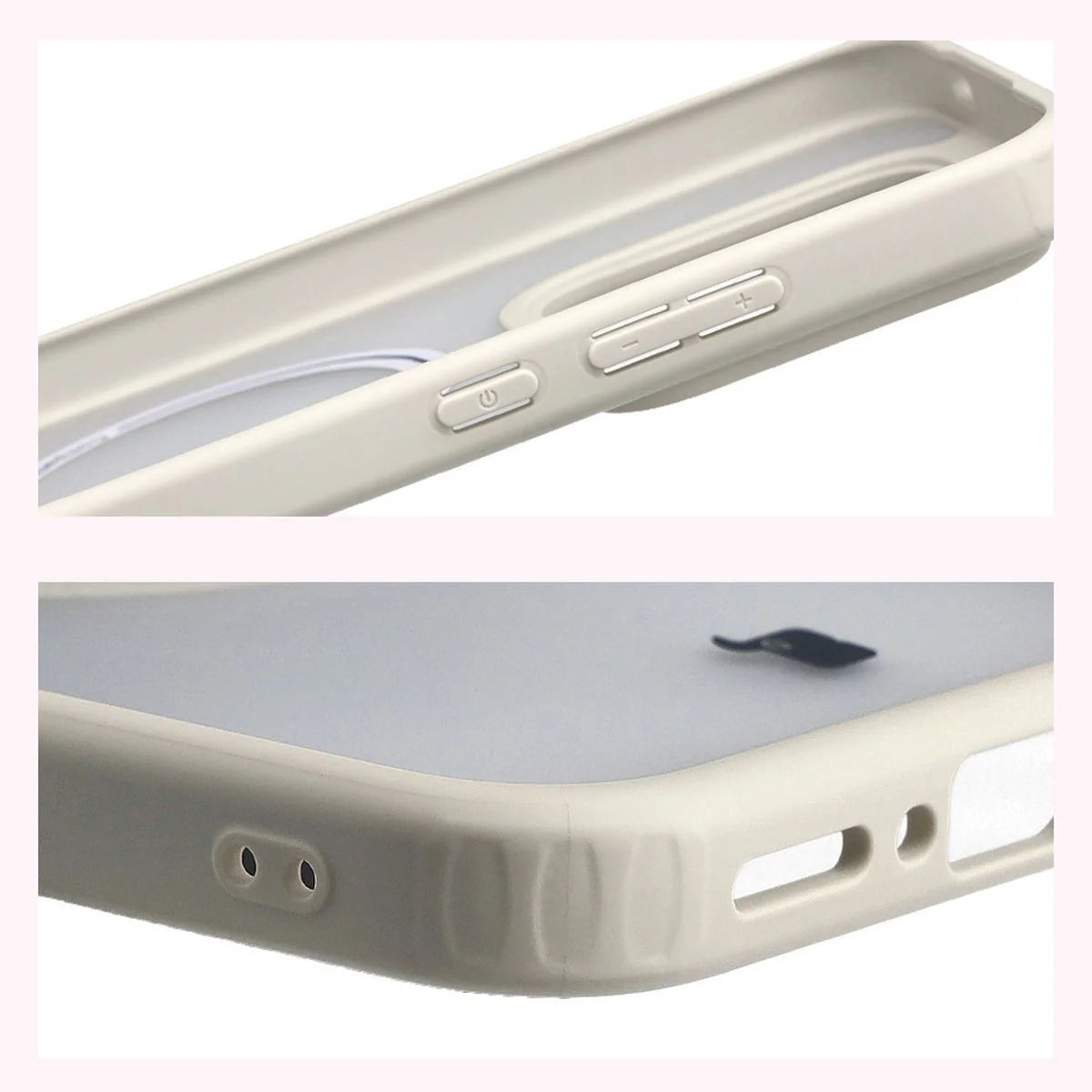 Schutzhülle mit Magnetring + gehärtetem Glas Bizon MatteO Pack für Realme GT 8 Pro, Getönt-Beige