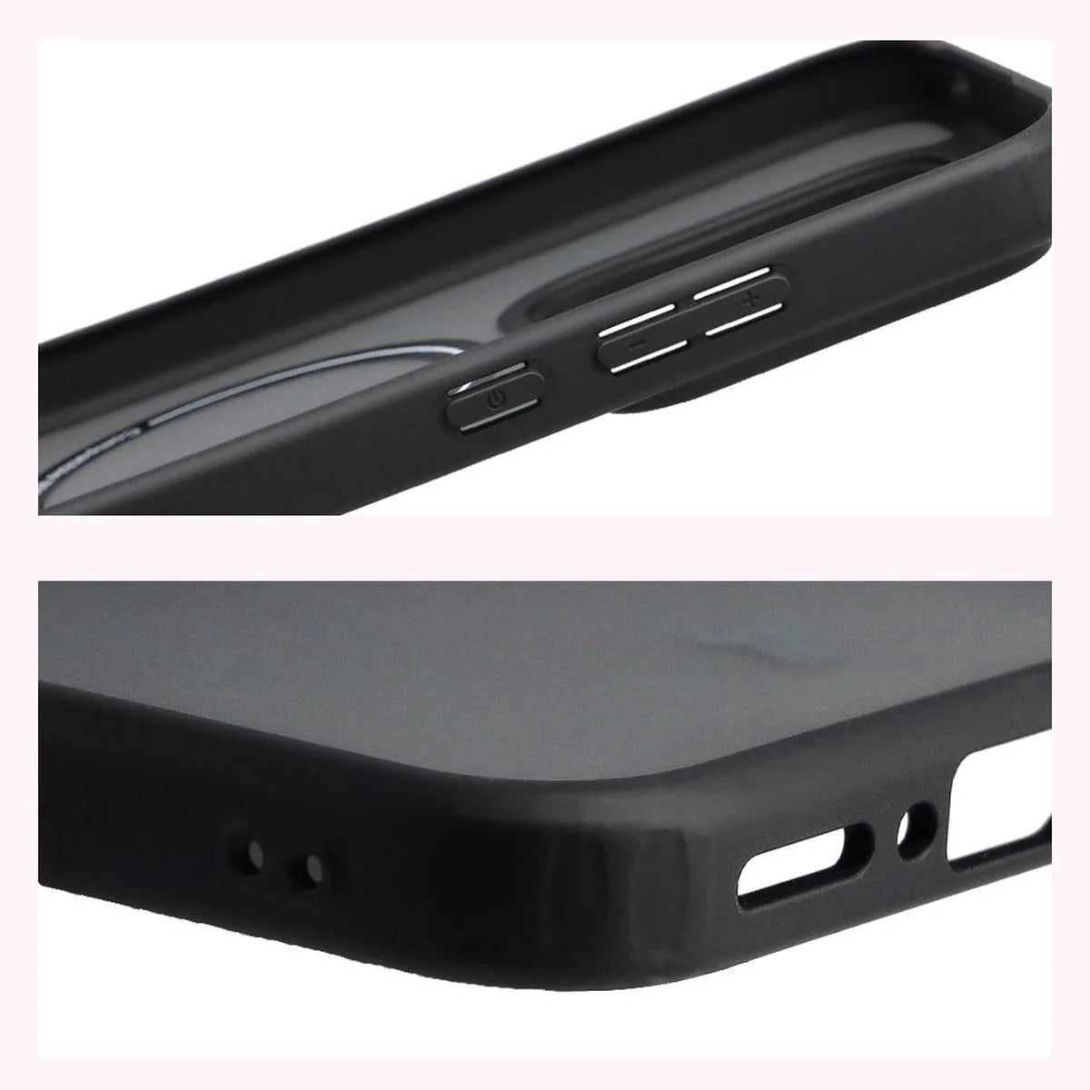 Schutzhülle mit Magnetring + gehärtetem Glas für Realme GT 8 Pro, Bizon MatteO Pack, Getönt-Schwarz