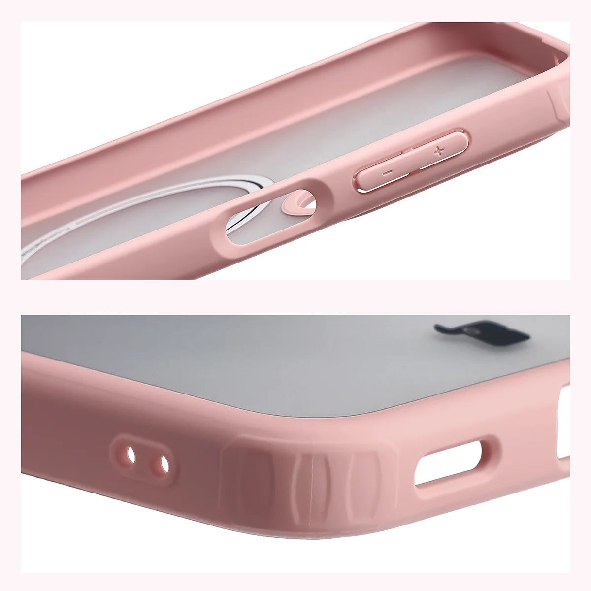 Schutzhülle mit Magnetring + gehärtetem Glas für Galaxy A27 5G, Bizon MatteO Pack, Getönt-Hellrosa