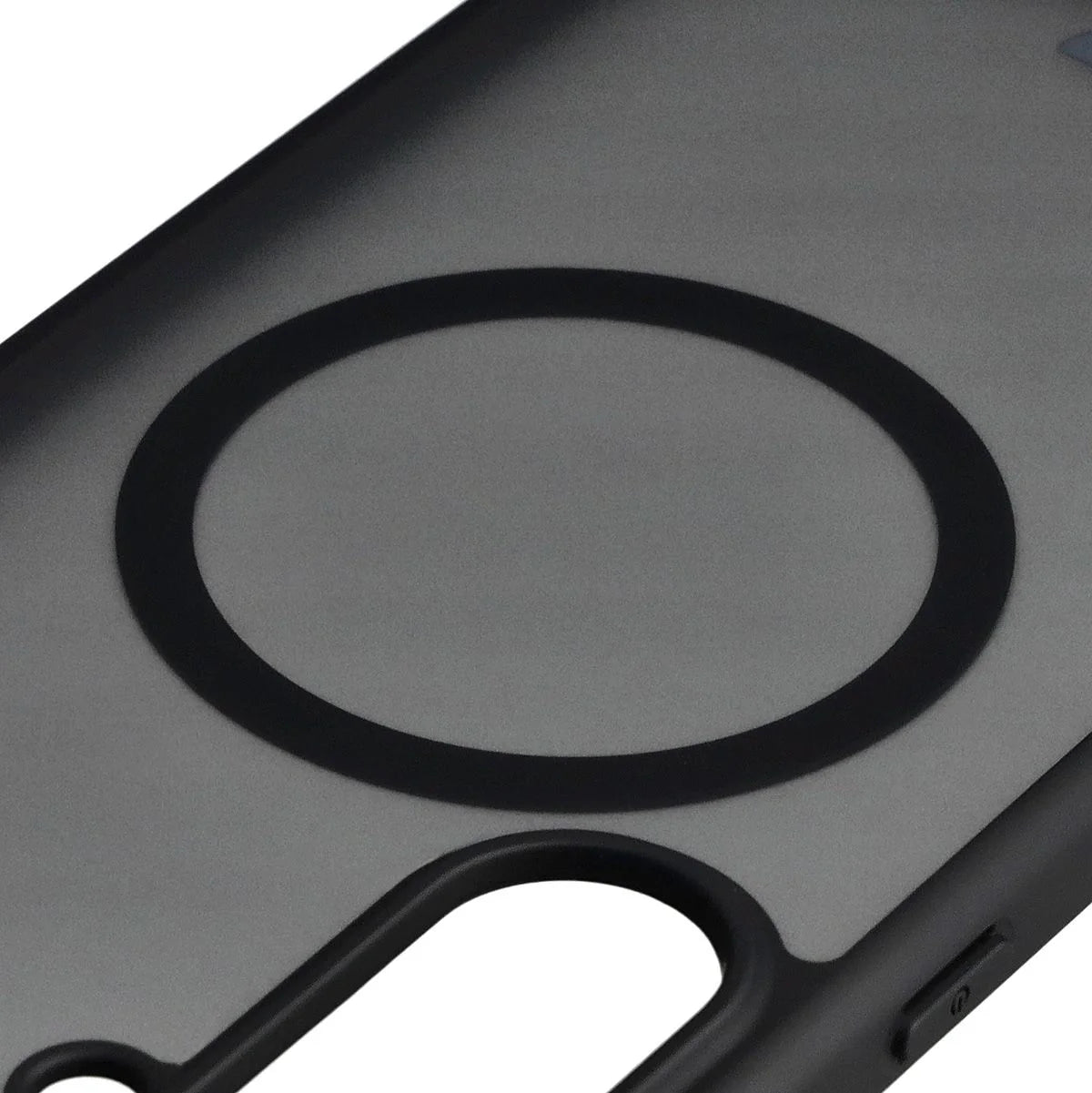 Schutzhülle mit Magnetring + gehärtetem Glas für Galaxy S25 FE, Bizon MatteO Pack, Getönt-Schwarz