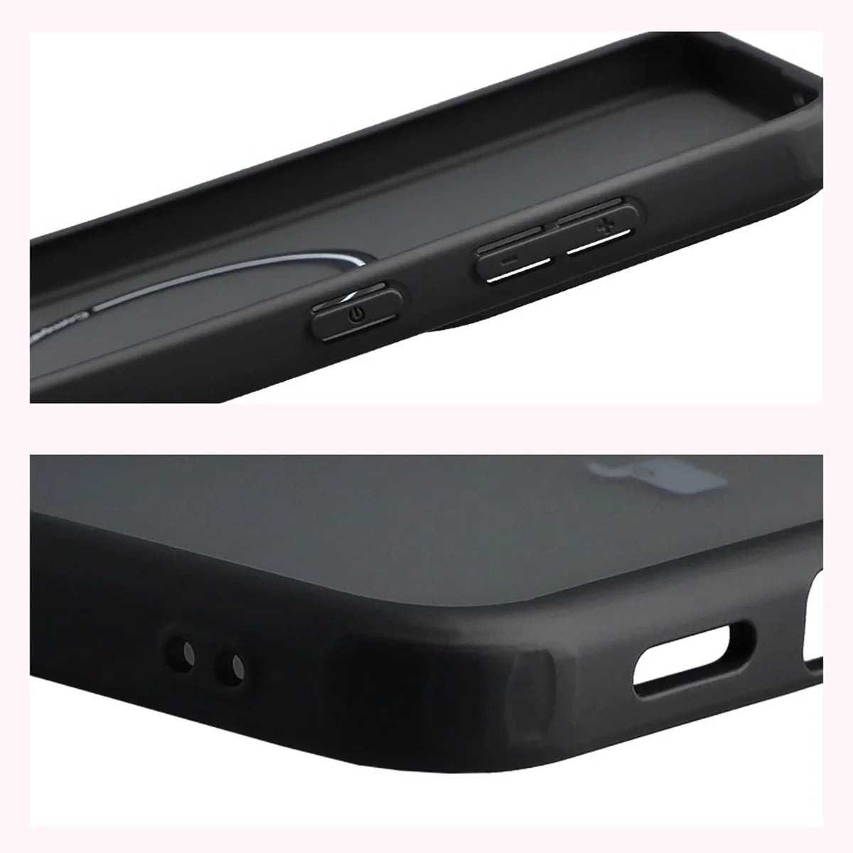 Schutzhülle mit Magnetring + gehärtetem Glas für Galaxy S25 FE, Bizon MatteO Pack, Getönt-Schwarz
