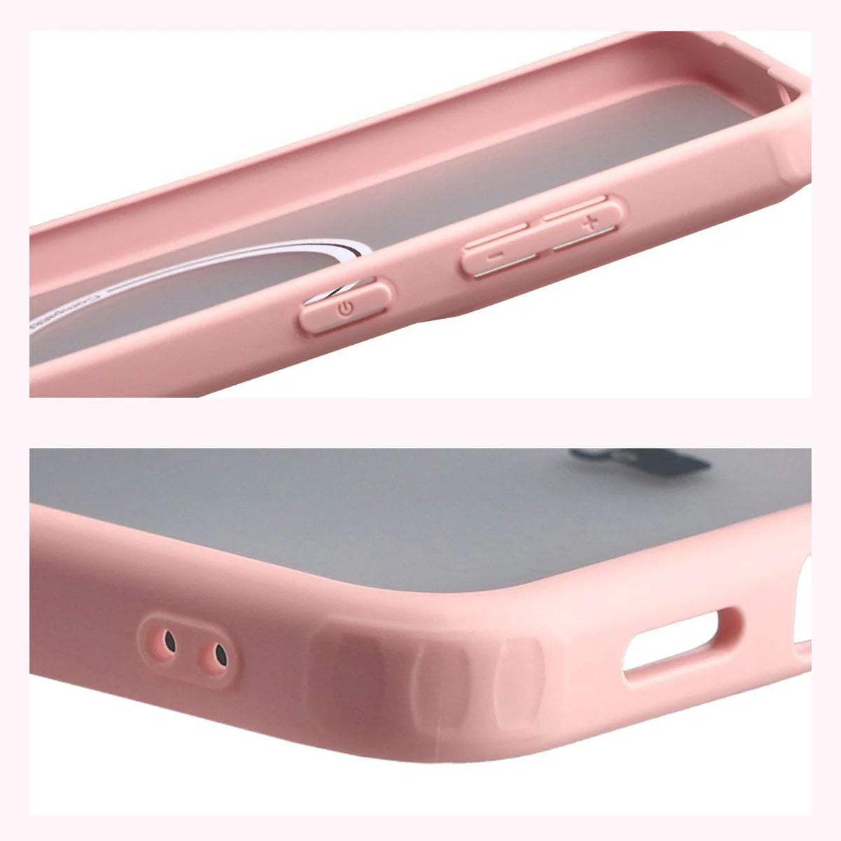 Schutzhülle mit Magnetring + gehärtetem Glas für Galaxy S25 FE, Bizon MatteO Pack, Getönt-Hellrosa