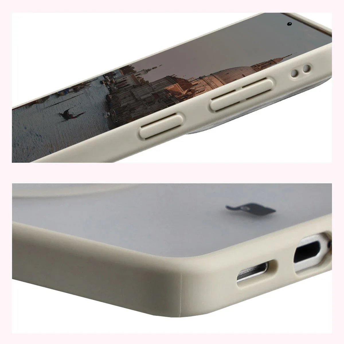 Schutzhülle mit Magnetring + gehärtetem Glas für Galaxy S26, Bizon MatteO Pack, Getönt-Beige