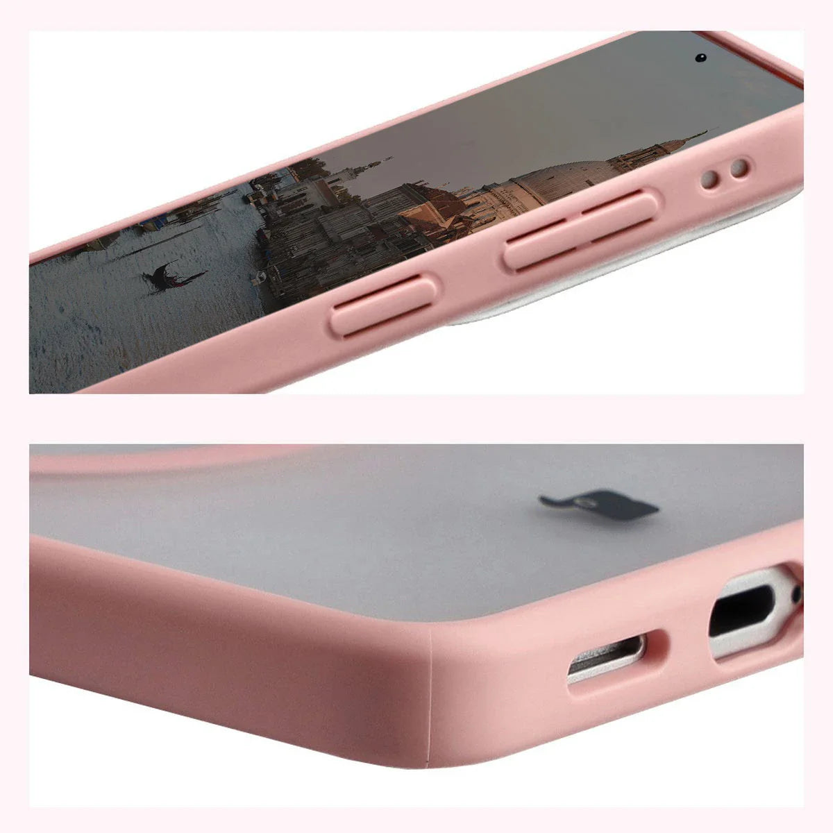 Schutzhülle mit Magnetring + gehärtetem Glas für Galaxy S26, Bizon MatteO Pack, Getönt-Hellrosa
