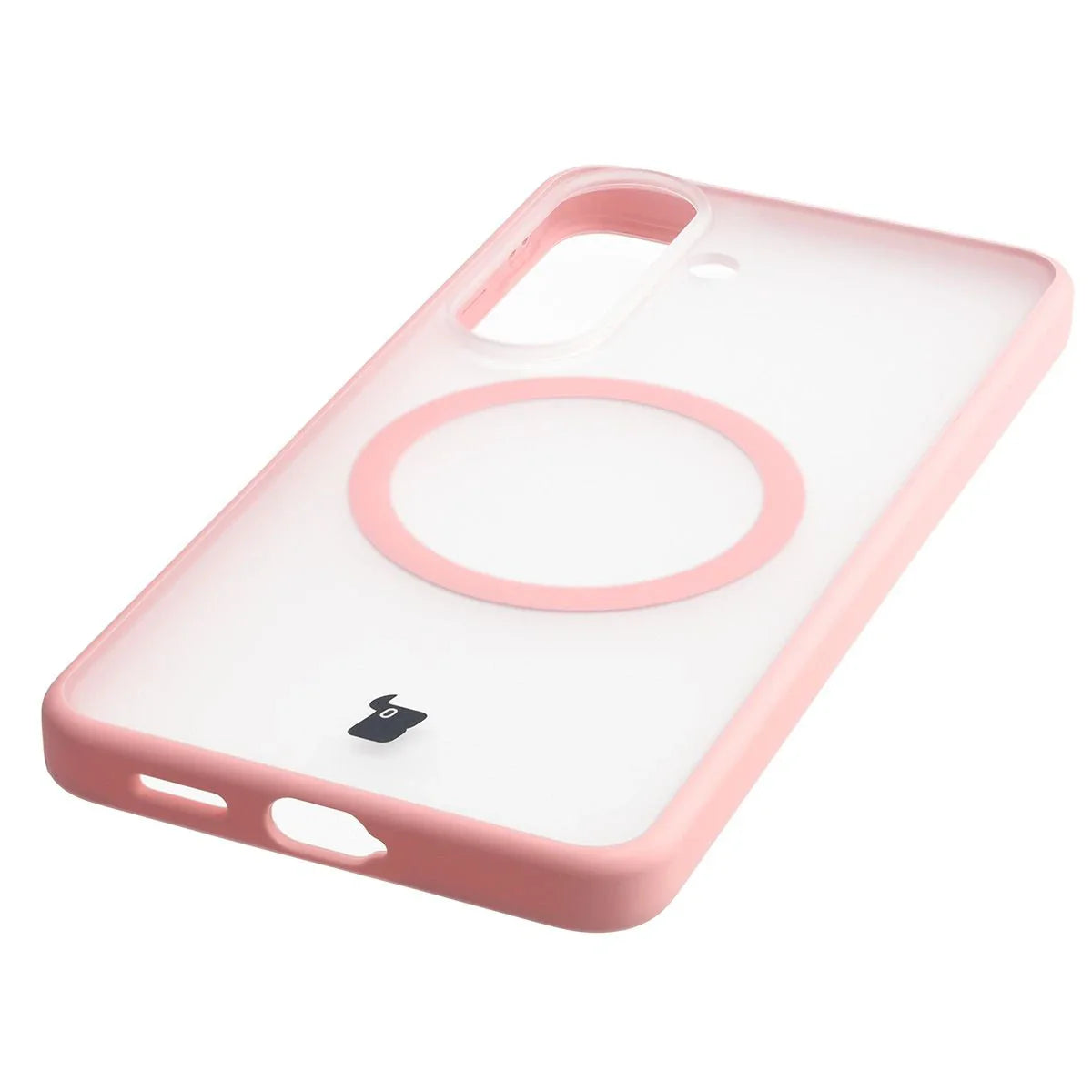Schutzhülle mit Magnetring + gehärtetem Glas für Galaxy S26, Bizon MatteO Pack, Getönt-Hellrosa