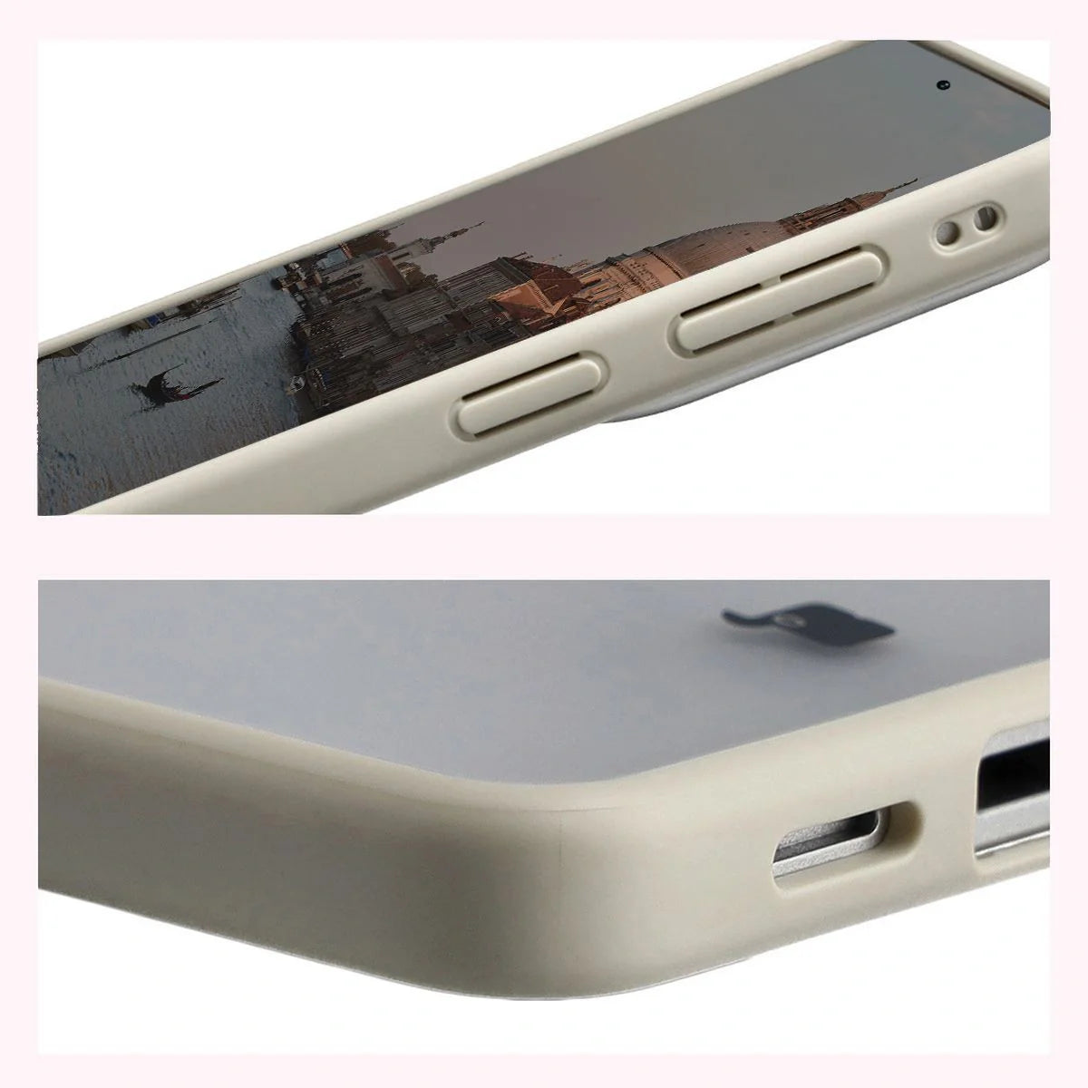 Schutzhülle mit Magnetring + gehärtetem Glas für Galaxy S26 Plus, Bizon MatteO Pack, Getönt-Beige