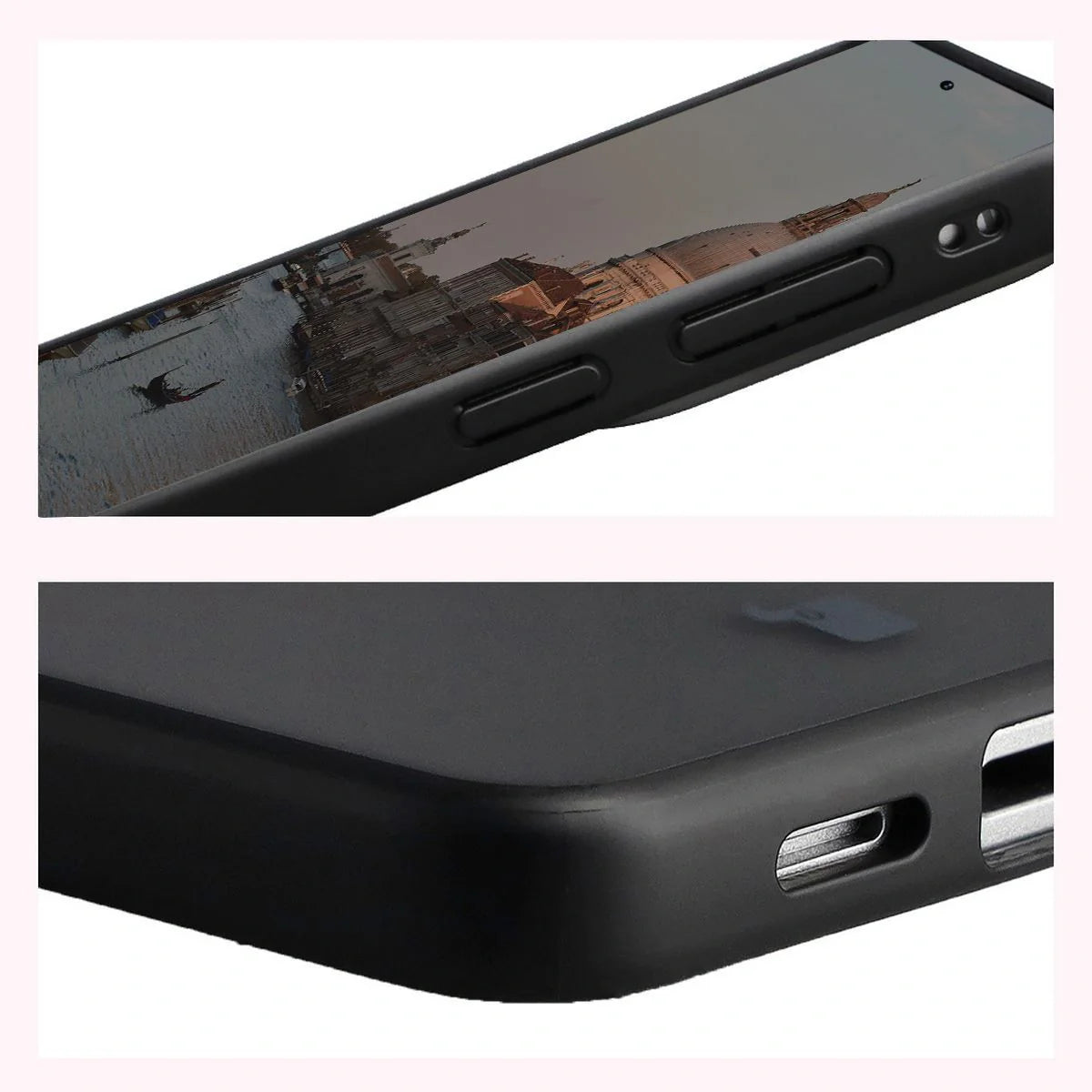 Schutzhülle mit Magnetring + gehärtetem Glas für Galaxy S26 Plus, Bizon MatteO Pack, Getönt-Schwarz