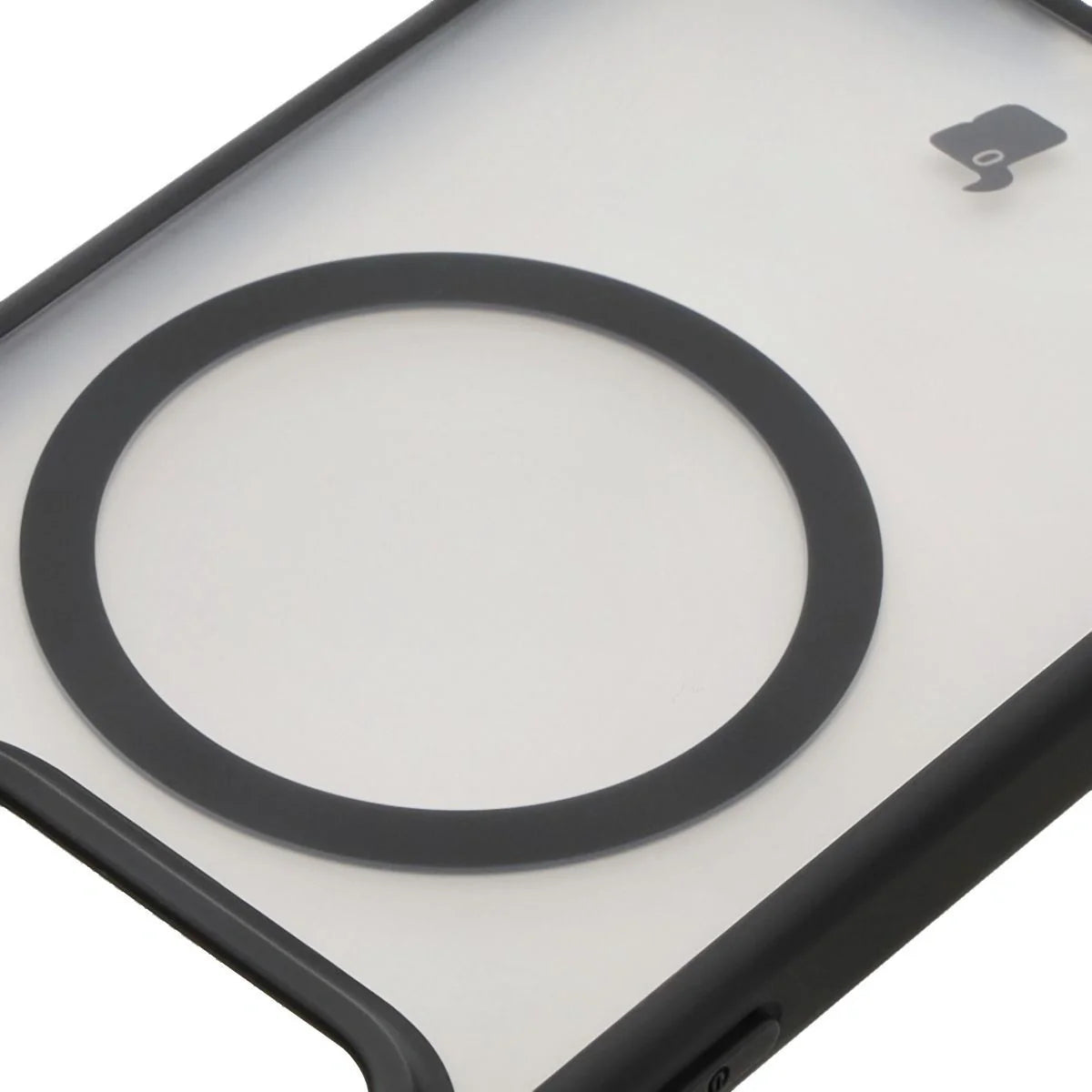 Schutzhülle mit Magnetring + gehärtetem Glas für Xiaomi 15, Bizon MatteO Pack, Getönt-Schwarz