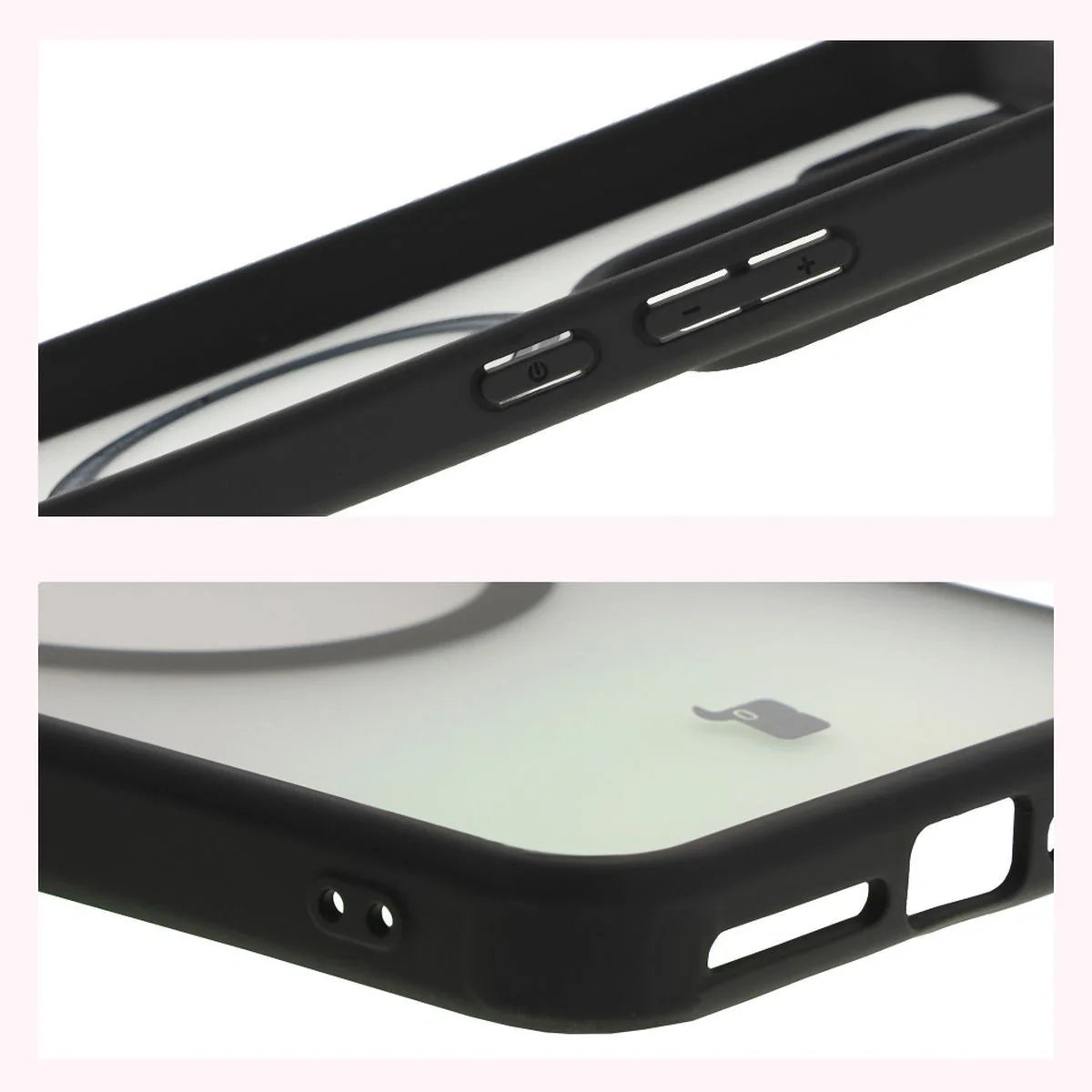 Schutzhülle mit Magnetring + gehärtetem Glas für Xiaomi 15, Bizon MatteO Pack, Getönt-Schwarz