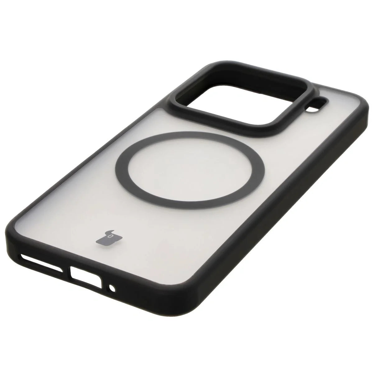 Schutzhülle mit Magnetring + gehärtetem Glas für Xiaomi 15, Bizon MatteO Pack, Getönt-Schwarz