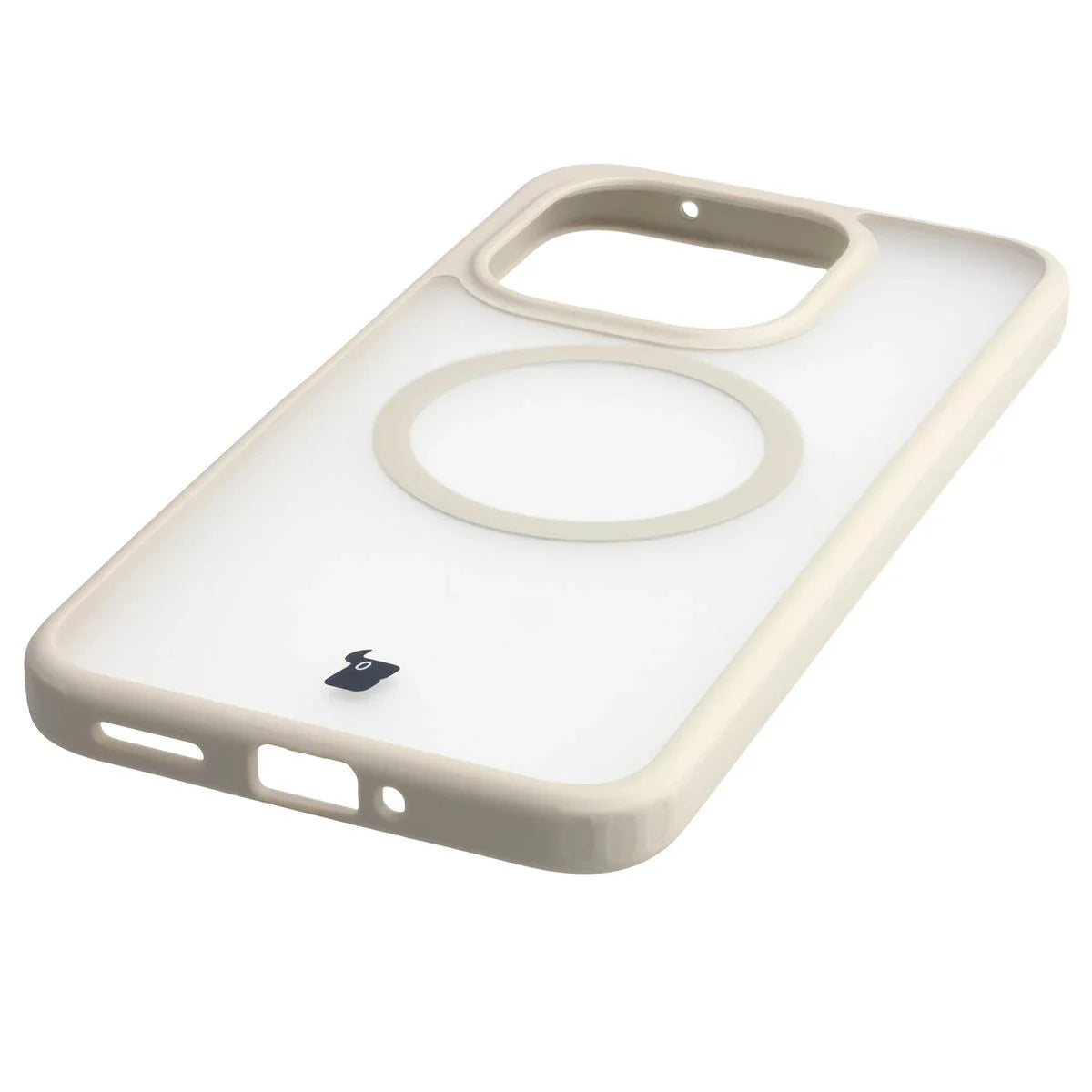 Schutzhülle mit Magnetring + gehärtetem Glas für Xiaomi 15T, Bizon MatteO Pack, Getönt-Beige