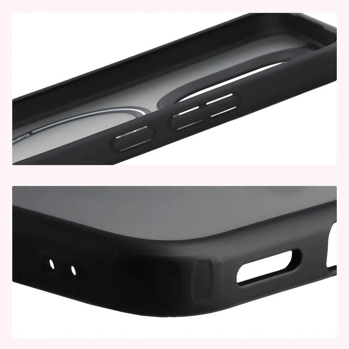 Schutzhülle mit Magnetring + gehärtetem Glas für Xiaomi 15T, Bizon MatteO Pack, Getönt-Schwarz