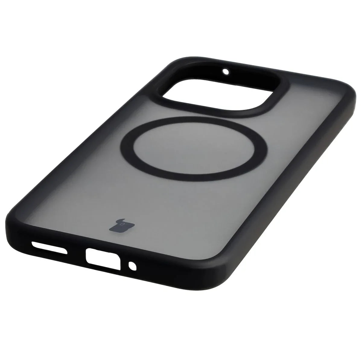 Schutzhülle mit Magnetring + gehärtetem Glas für Xiaomi 15T, Bizon MatteO Pack, Getönt-Schwarz