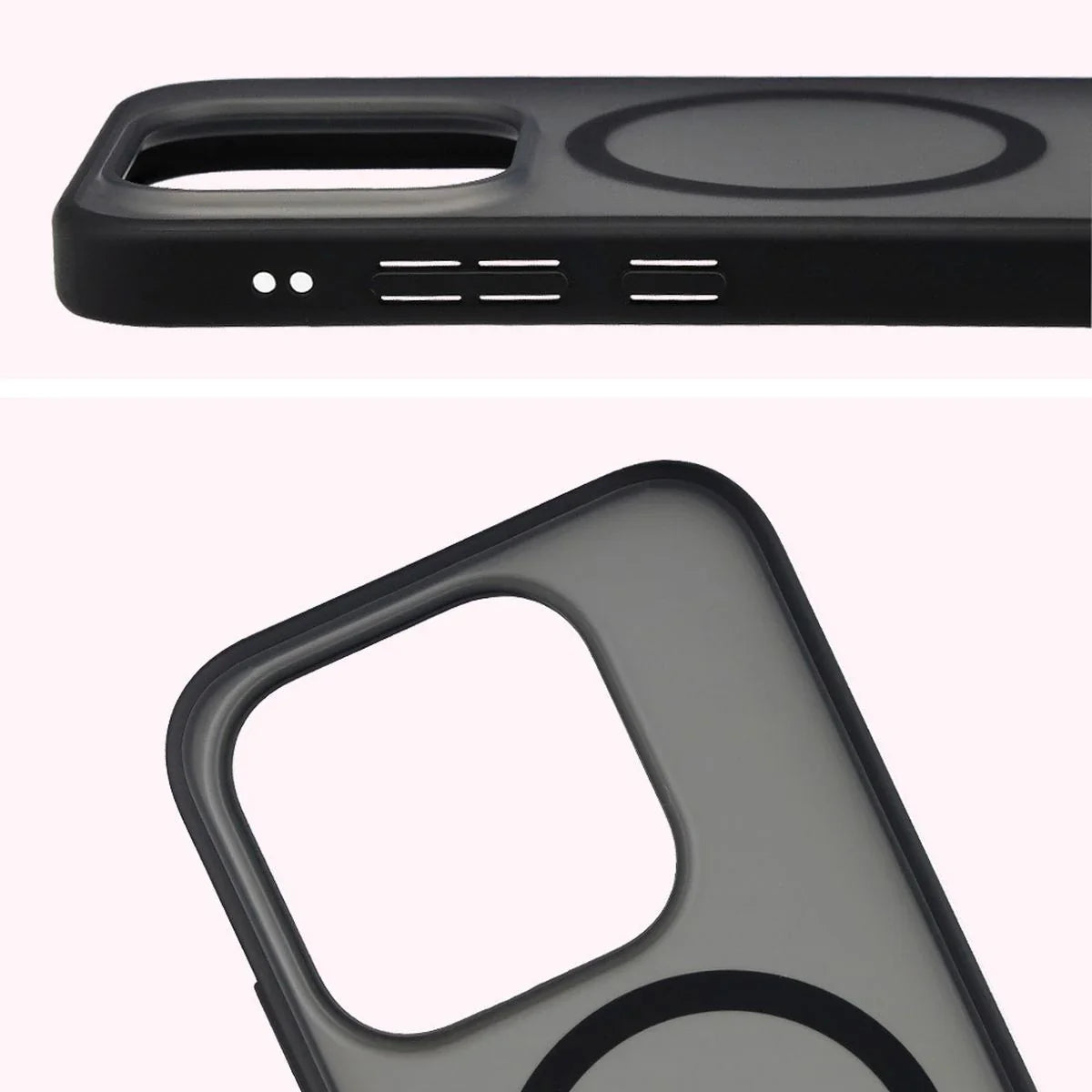 Schutzhülle mit Magnetring + gehärtetem Glas für Xiaomi 17, Bizon MatteO Pack, Getönt-Schwarz