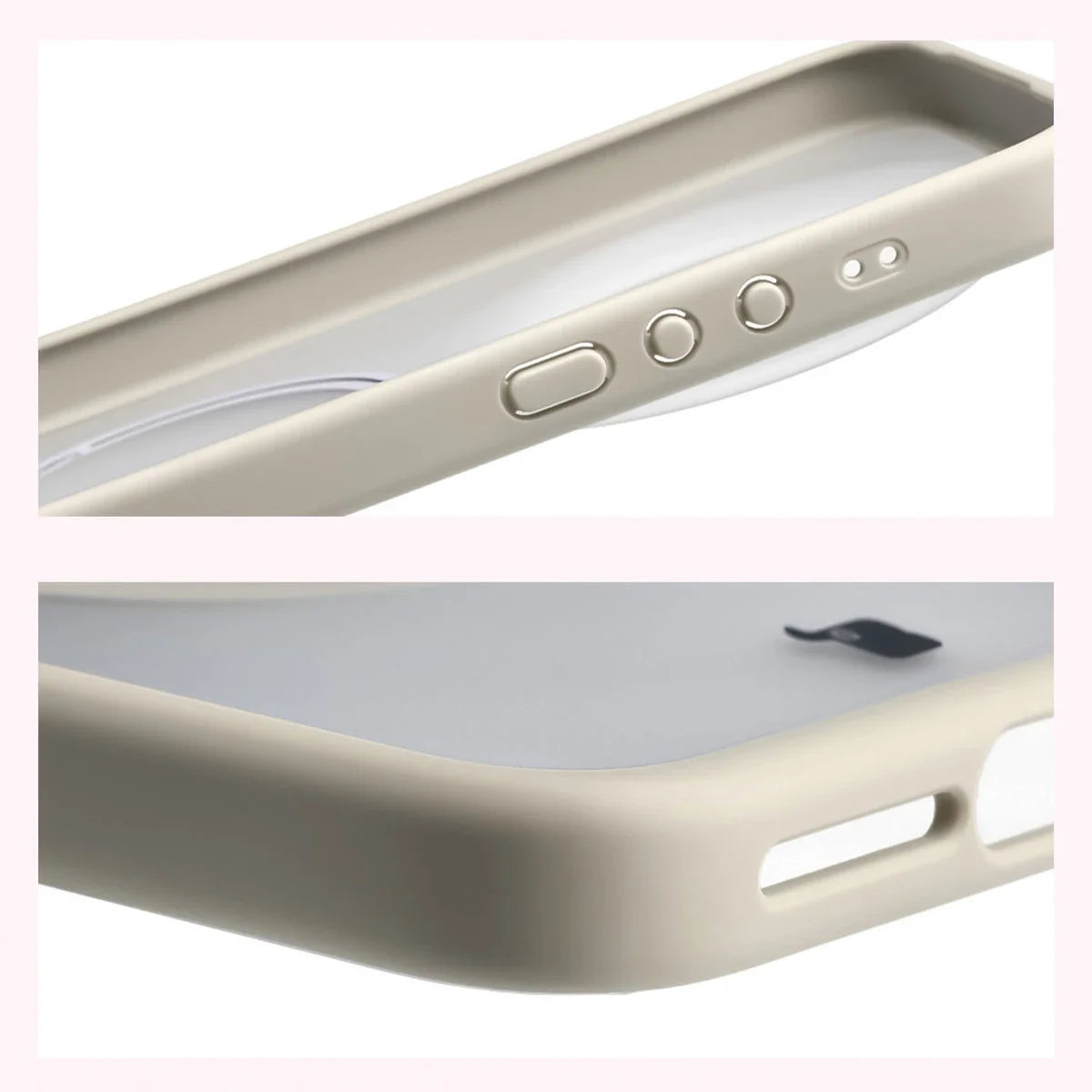 Schutzhülle mit Magnetring + gehärtetem Glas Bizon MatteO Pack für Xiaomi 17 Ultra, Getönt-Beige