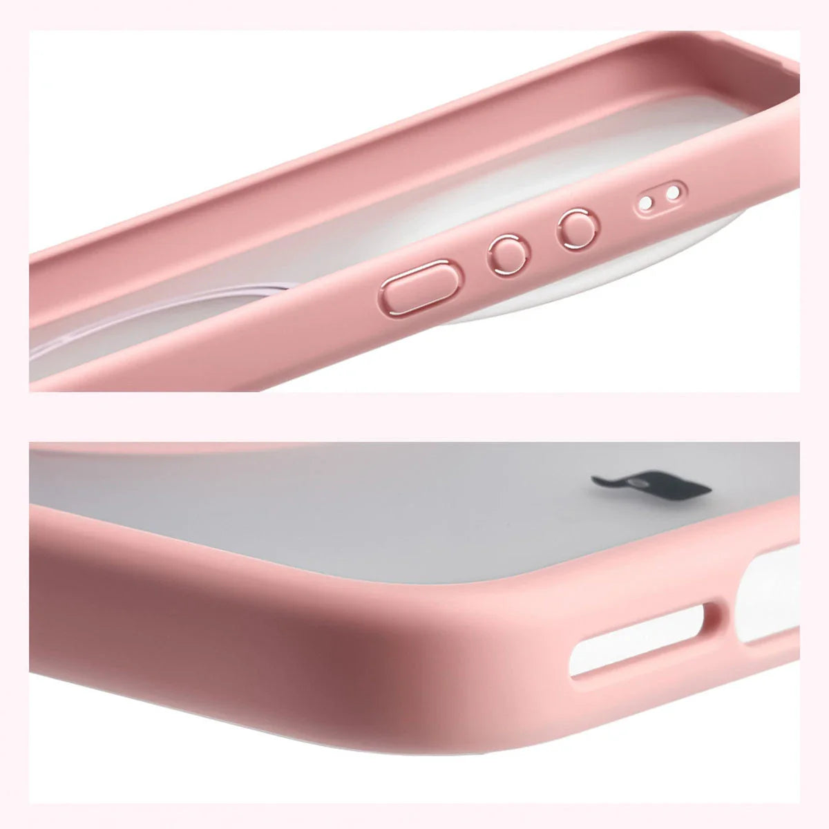 Schutzhülle mit Magnetring + gehärtetem Glas für Xiaomi 17 Ultra, Bizon MatteO Pack, Getönt-Hellrosa