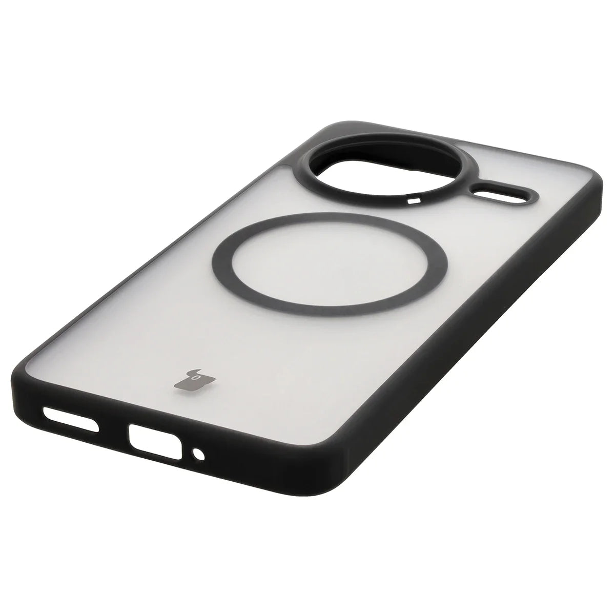 Schutzhülle mit Magnetring + gehärtetem Glas für Xiaomi POCO F7 Pro, Bizon MatteO Pack, Getönt-Schwarz