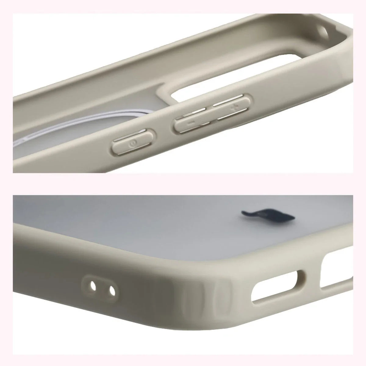 Schutzhülle mit Magnetring + gehärtetem Glas für Xiaomi POCO F8 Pro, Bizon MatteO Pack, Getönt-Beige