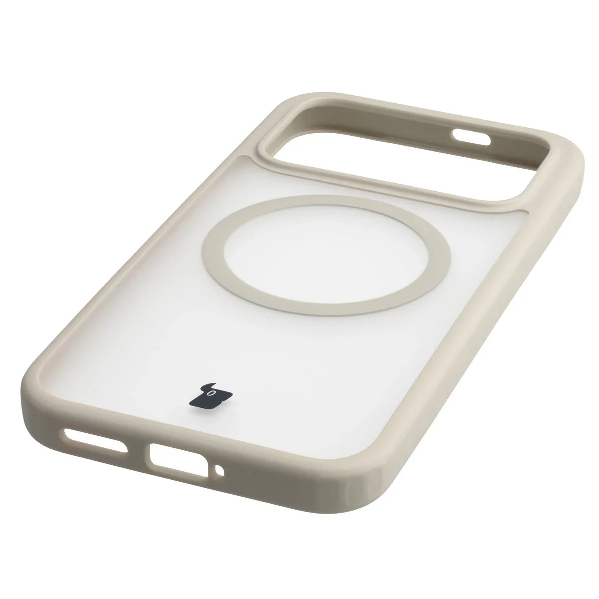 Schutzhülle mit Magnetring + gehärtetem Glas für Xiaomi POCO F8 Pro, Bizon MatteO Pack, Getönt-Beige