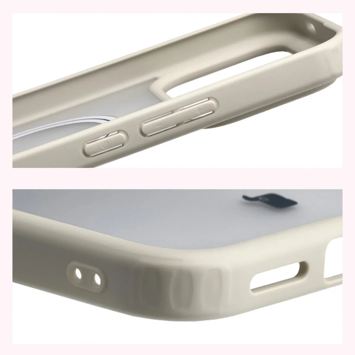 Schutzhülle mit Magnetring + gehärtetem Glas für Xiaomi POCO F8 Ultra, Bizon MatteO Pack, Getönt-Beige