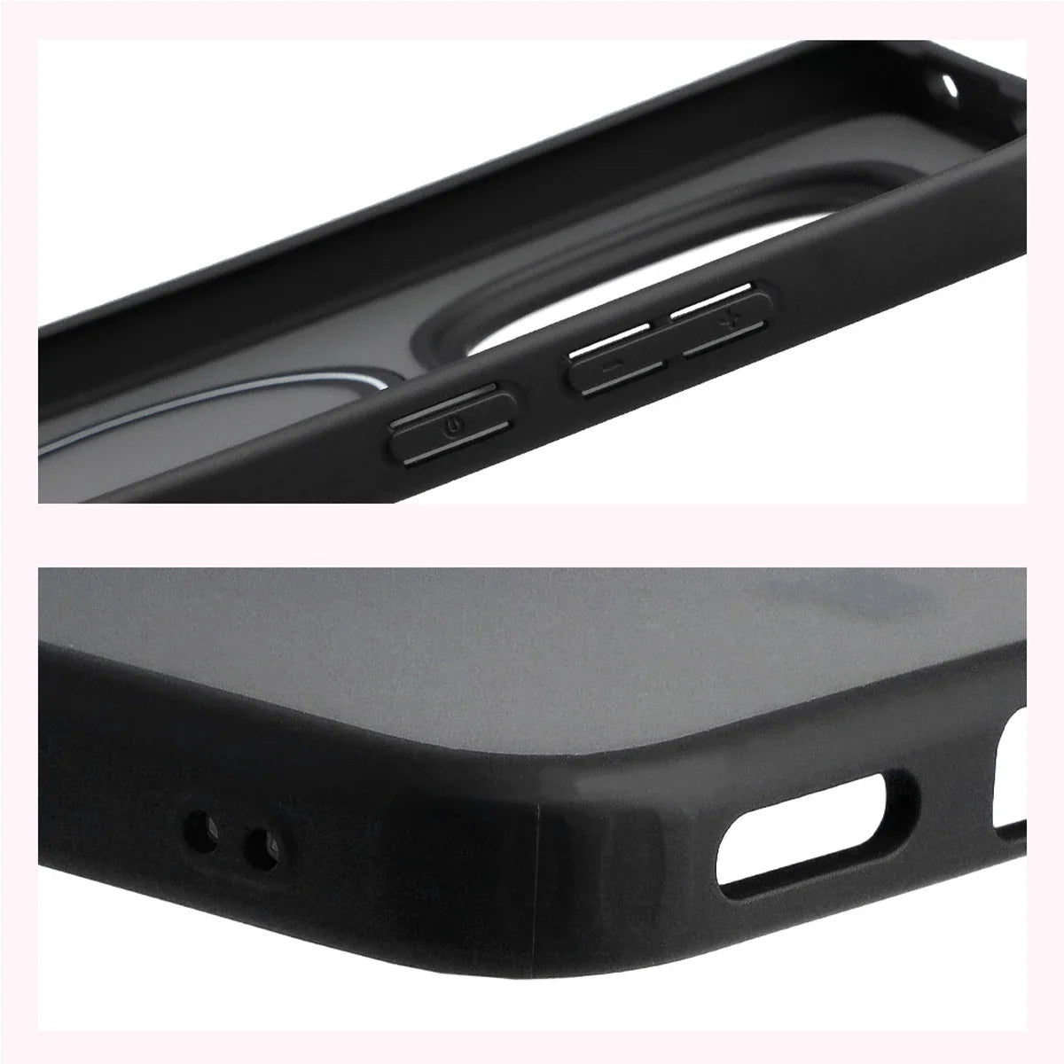 Schutzhülle mit Magnetring + gehärtetem Glas für Xiaomi Redmi Note 15 Pro 5G, Bizon MatteO Pack, Getönt-Schwarz