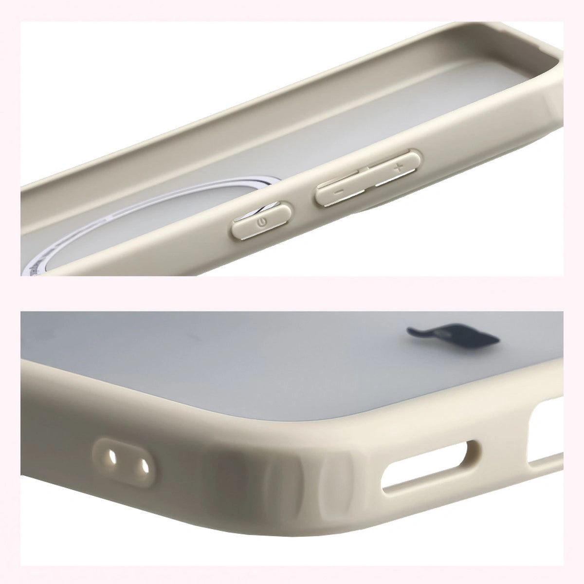 Handyhülle mit Magnetring für Xiaomi POCO F7, Bizon Case MatteO, Getönt-Beige