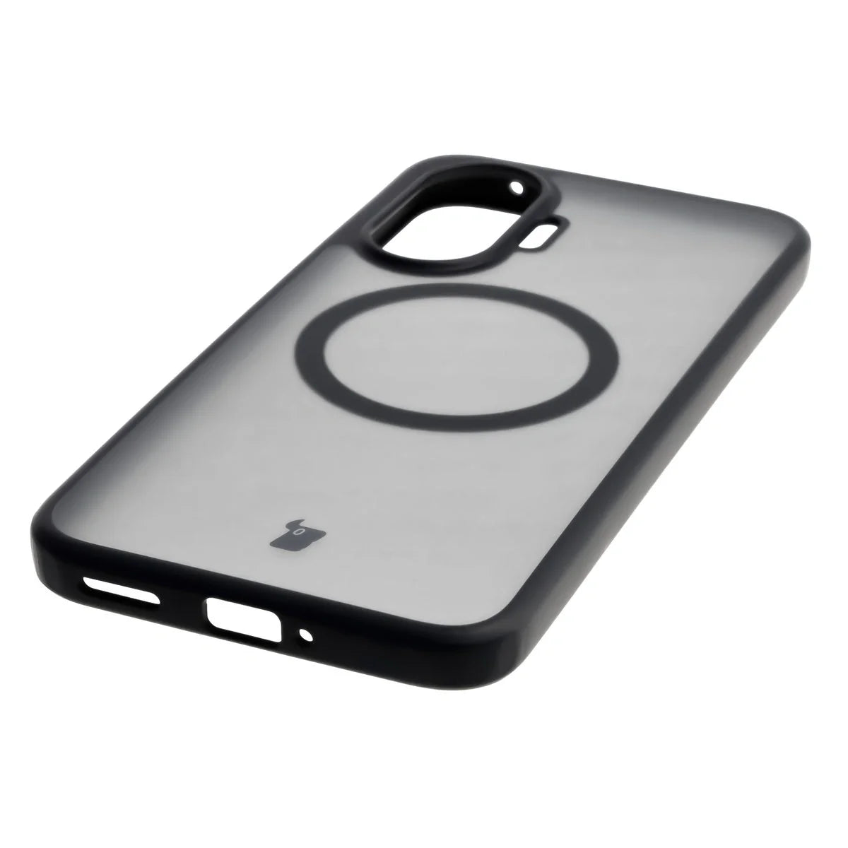 Handyhülle mit Magnetring für Xiaomi POCO F7, Bizon Case MatteO, Getönt-Schwarz