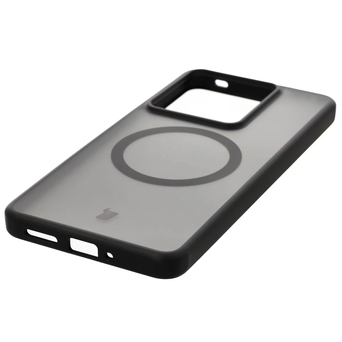 Handyhülle mit Magnetring für Realme GT 7 / 7T, Bizon Case MatteO, Getönt-Schwarz