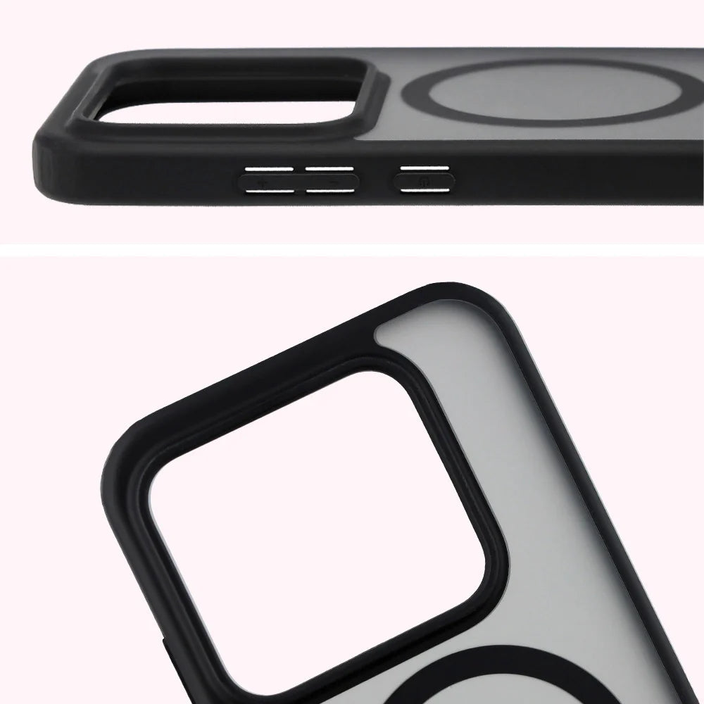 Handyhülle mit Magnetring für Realme GT 8 Pro, Bizon Case MatteO, Getönt-Schwarz